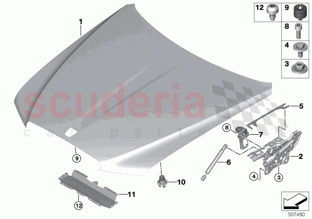 Bonnet mounted parts of Rolls Royce Rolls Royce Ghost Extended RR22(2019-2023)