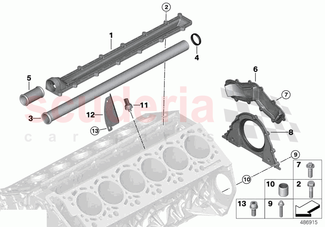 Engine block mounting parts of Rolls Royce Rolls Royce Ghost Extended RR22(2019-2023)