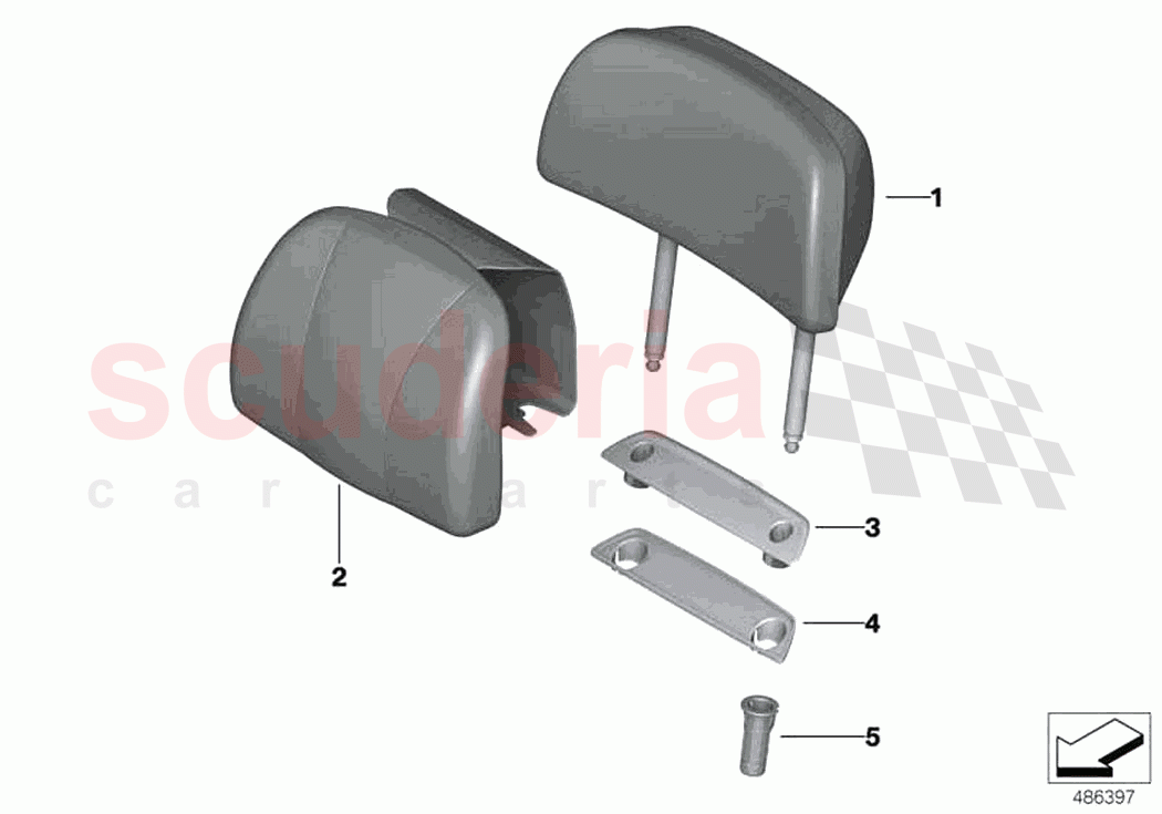 Seat rear head restraint comfort seat of Rolls Royce Rolls Royce Ghost Extended RR22(2019-2023)