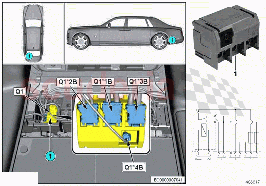 Relay isolation Q1 of Rolls Royce Rolls Royce Ghost Extended RR22(2019-2023)