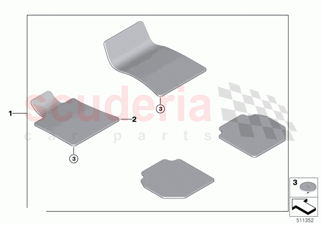 Floor mat velours of Rolls Royce Rolls Royce Ghost Extended RR22(2019-2023)