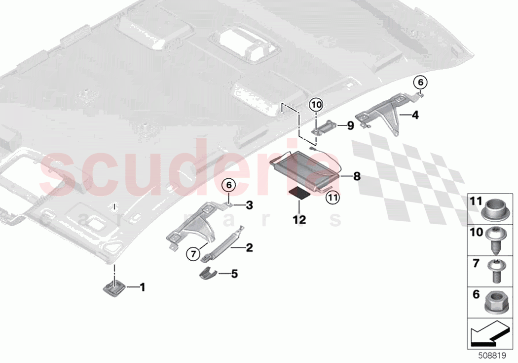 Mounting parts roofliner of Rolls Royce Rolls Royce Ghost Extended RR22(2019-2023)