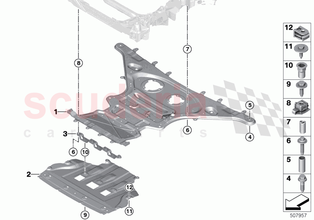 Front axle support AWD underride prot of Rolls Royce Rolls Royce Ghost RR21(2019-2023)