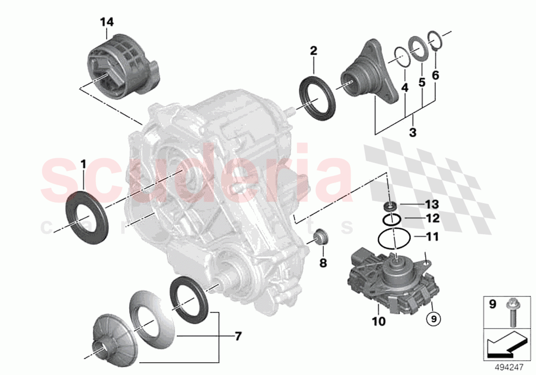 Transfer case single parts ATC 13 of Rolls Royce Rolls Royce Ghost RR21(2019-2023)