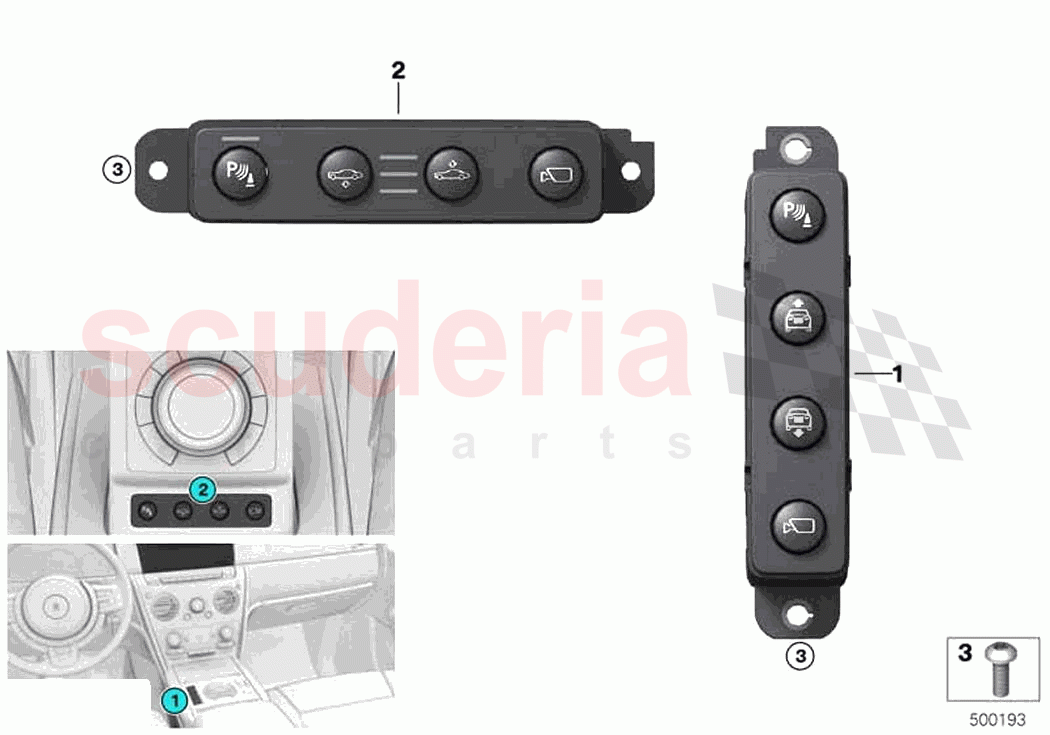 Operating unit centre console of Rolls Royce Rolls Royce Ghost RR21(2019-2023)