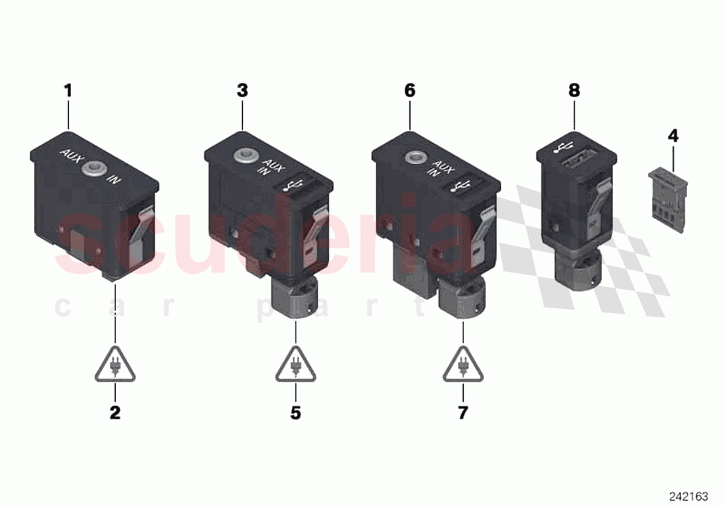 USB AUX IN socket of Rolls Royce Rolls Royce Ghost RR4(2017-2019)