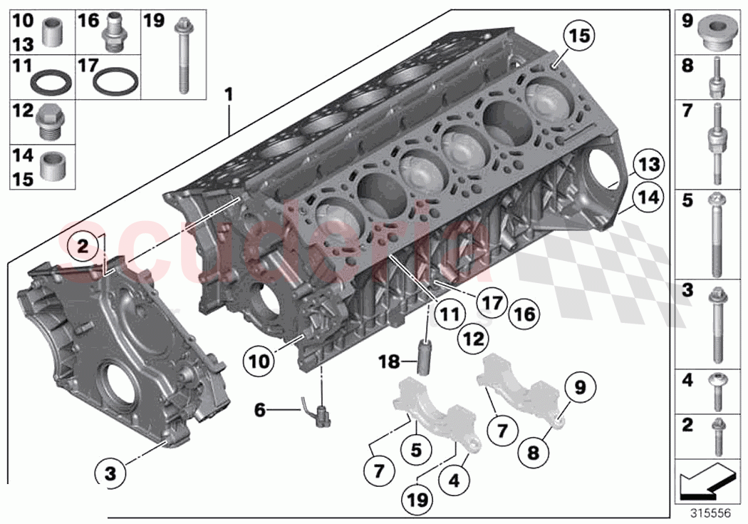 Engine block of Rolls Royce Rolls Royce Ghost RR4(2017-2019)