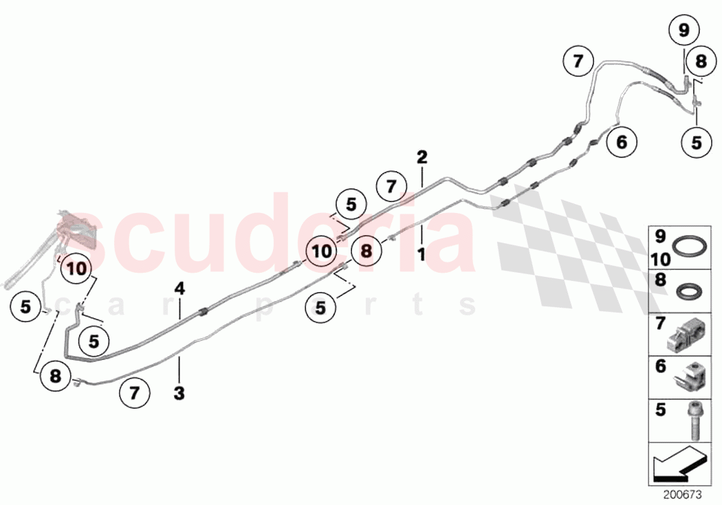 Refrigerant lines rear A C of Rolls Royce Rolls Royce Ghost RR4(2017-2019)