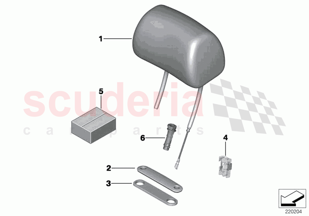 Seat front head restraint of Rolls Royce Rolls Royce Ghost RR4(2017-2019)