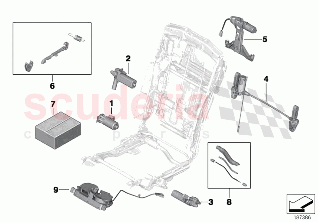 Seat rear electrical system and drives of Rolls Royce Rolls Royce Ghost RR4(2017-2019)