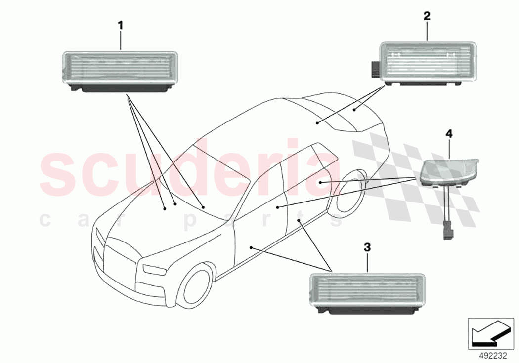 Various interior lights of Rolls Royce Rolls Royce Phantom Extended RR12(2017-2023)