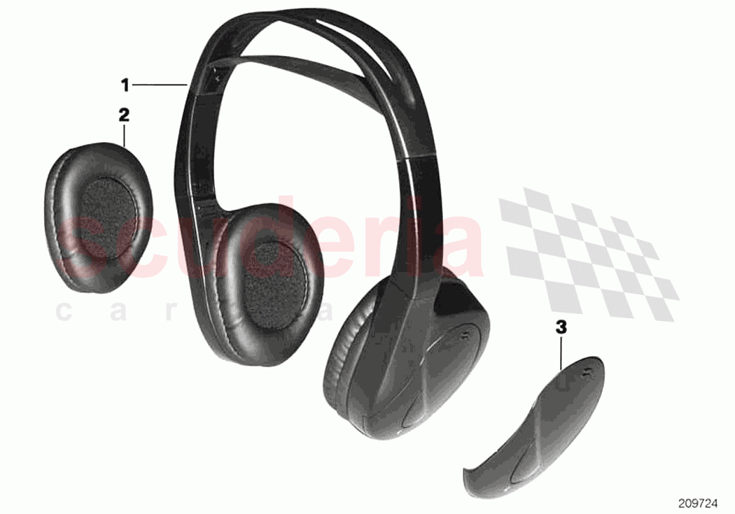 Infrared headphones of Rolls Royce Rolls Royce Phantom Extended RR12(2017-2023)