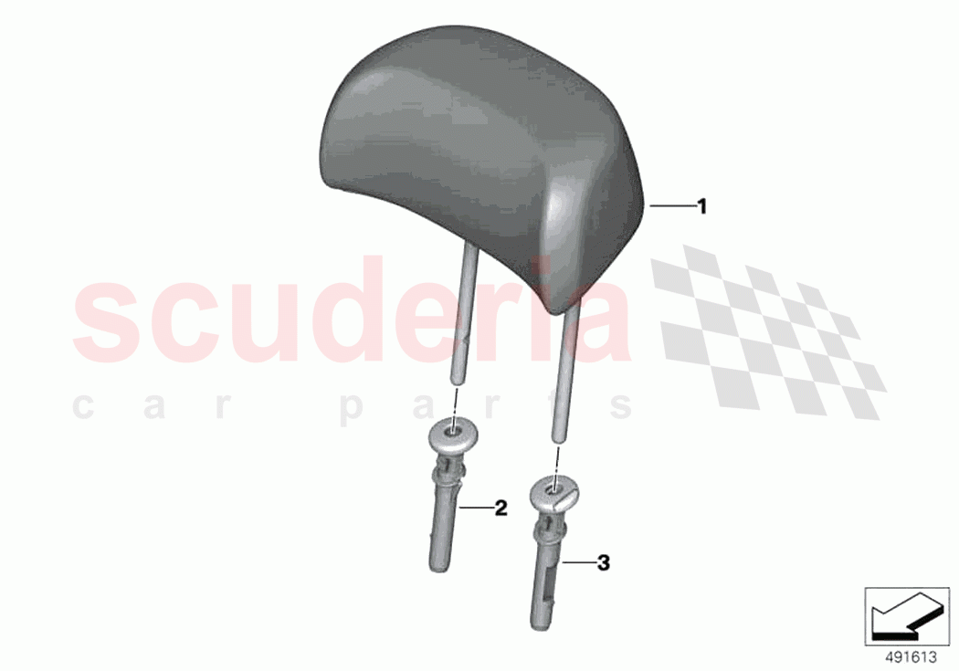 Rear seat head restraint of Rolls Royce Rolls Royce Phantom Extended RR12(2017-2023)