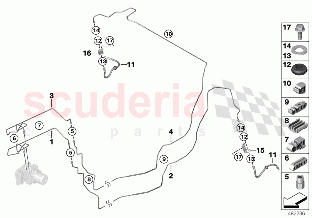 Brake pipe rear of Rolls Royce Rolls Royce Phantom RR11(2017-2023)