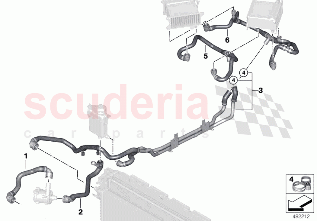 Cooling system water hoses charge air of Rolls Royce Rolls Royce Phantom RR11(2017-2023)
