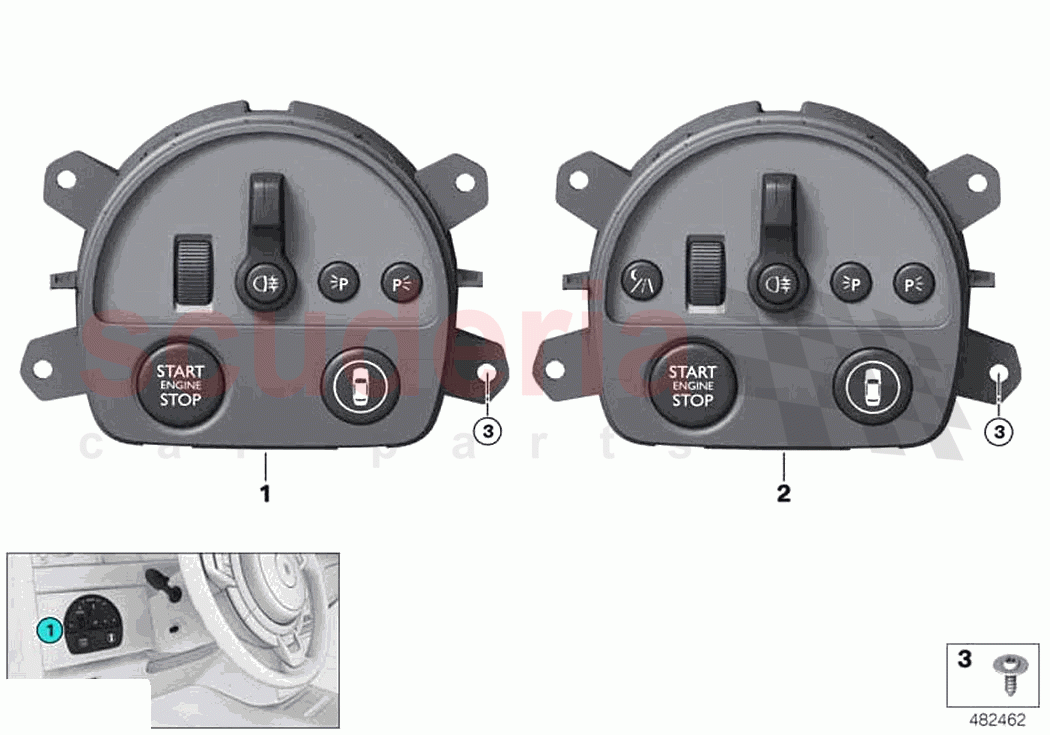 Control unit lights of Rolls Royce Rolls Royce Phantom RR11(2017-2023)