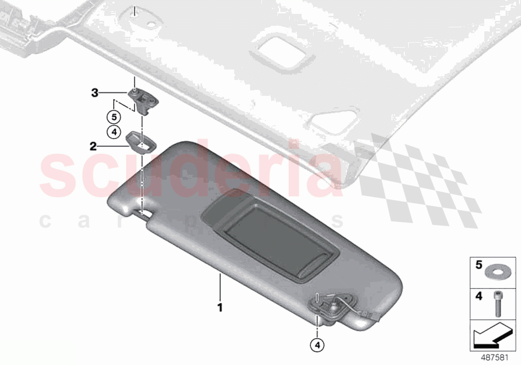 Sun visors of Rolls Royce Rolls Royce Phantom RR11(2017-2023)