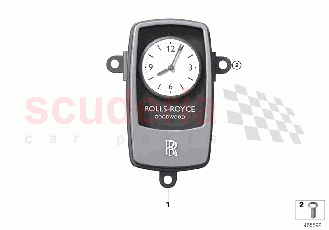 Electrical Edition Clock of Rolls Royce Rolls Royce Wraith RR5(2017-2023)