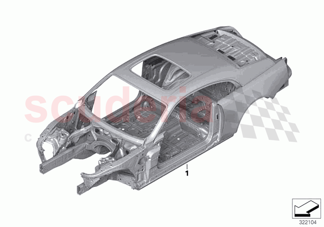 Body skeleton of Rolls Royce Rolls Royce Wraith RR5(2017-2023)