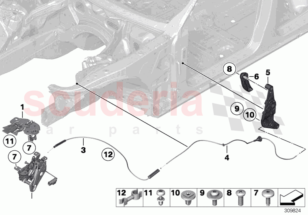 Bonnet closing system of Rolls Royce Rolls Royce Wraith RR5(2017-2023)