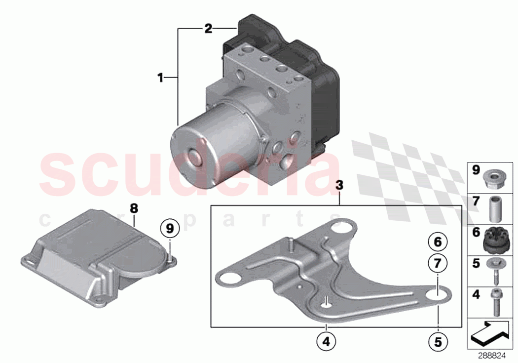 Hydro unit DSC control unit fastening of Rolls Royce Rolls Royce Wraith RR5(2017-2023)