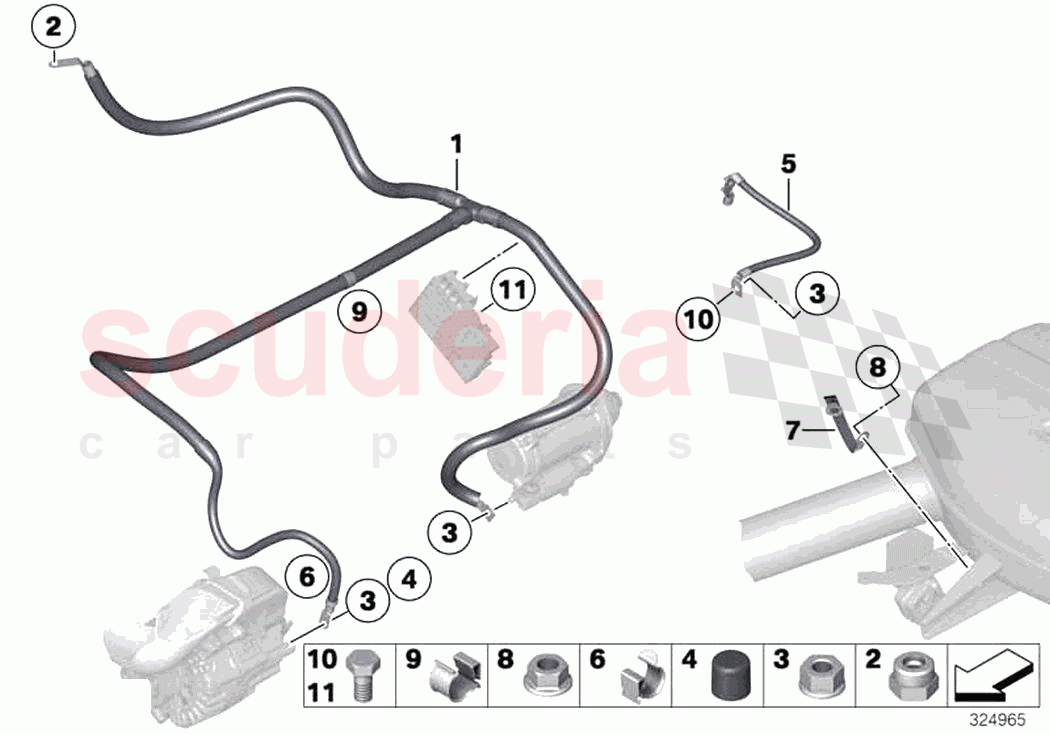 Battery cable cable starter of Rolls Royce Rolls Royce Wraith RR5(2017-2023)