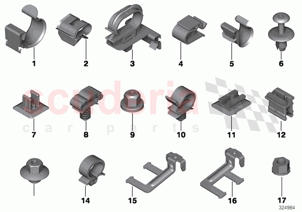 Cable harness fixings of Rolls Royce Rolls Royce Wraith RR5(2017-2023)
