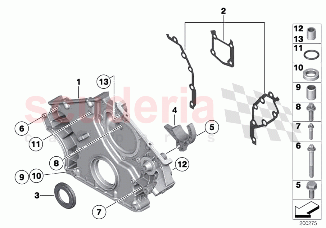 Lower timing case of Rolls Royce Rolls Royce Wraith RR5(2017-2023)