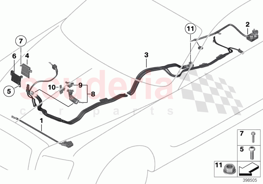 Battery cable earth cable of Rolls Royce Rolls Royce Wraith RR5(2017-2023)