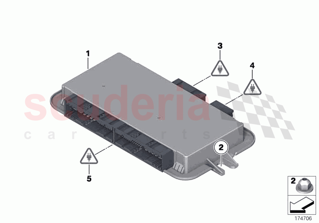 Control unit footwell module 3 of Rolls Royce Rolls Royce Wraith RR5(2017-2023)