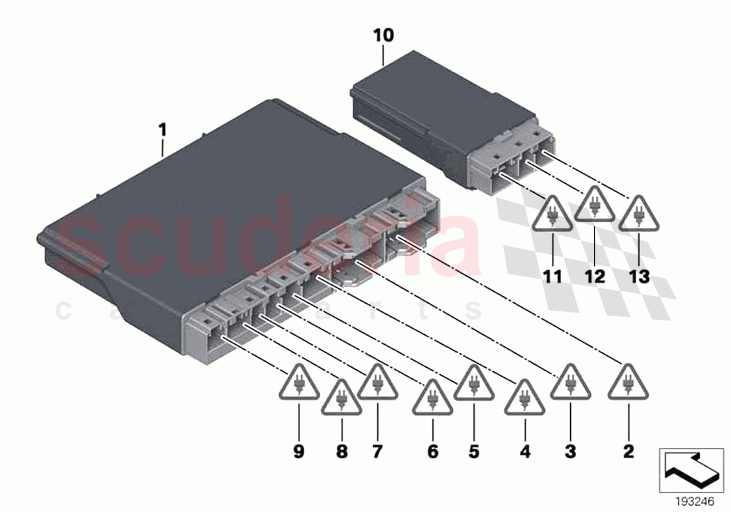 Control unit seat module front rear of Rolls Royce Rolls Royce Wraith RR5(2017-2023)