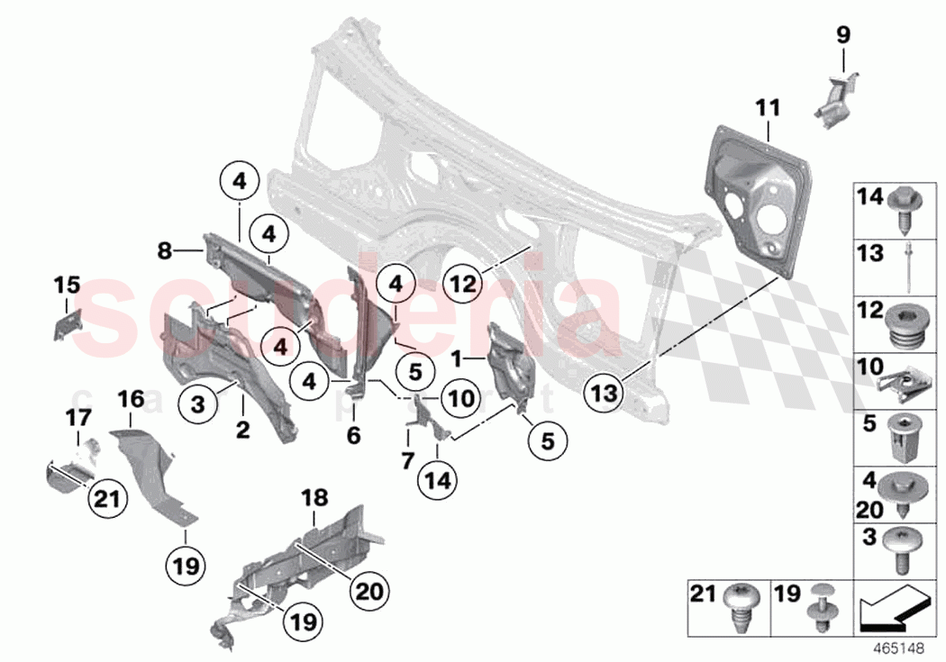 Mounting parts engine compartment of Rolls Royce Rolls Royce Wraith RR5(2017-2023)