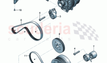Alternator connecting and mounting parts for alternator Poly-V-belt tensioning lev&hellip; (903000)