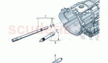 Input shaft for 8-speed automatic gearbox hollow shaft for front axle differential