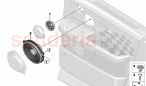 Single parts f rear door loudspeaker