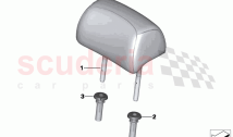 Seat rear head restraint basic seat