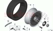 Light alloy wheel styling 847
