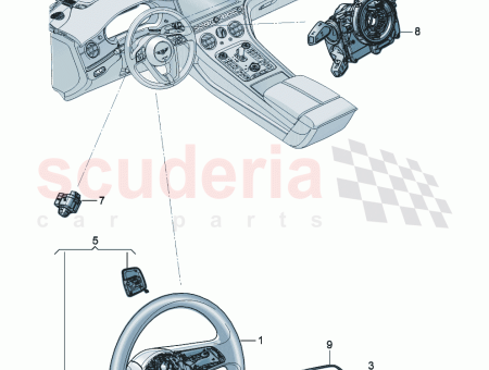 Photo of electronic module for steering column combination switch D…