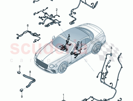 Photo of wiring harness for backrest adjustment Neck scarf…