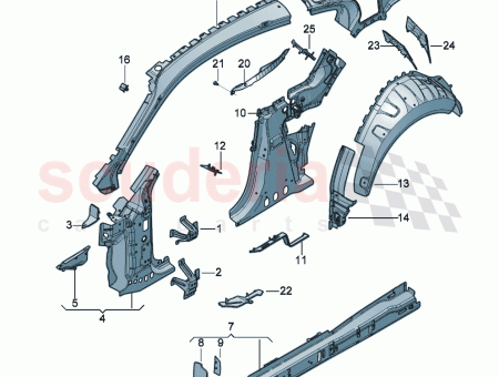 Photo of Reinforcement for pillar C wheel housing…