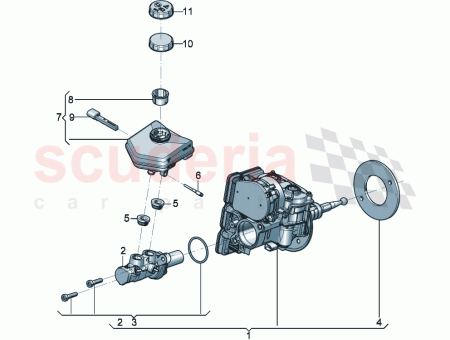 Photo of 1 set attachment parts Tandem brake master cylinder…