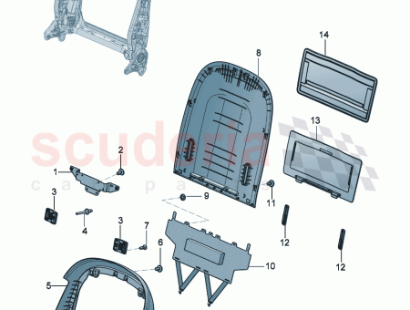 Photo of Bracket Seat back trim 3SE 881 560…