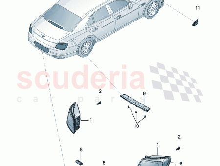 Photo of LED tail light chrome trim D 01 12…