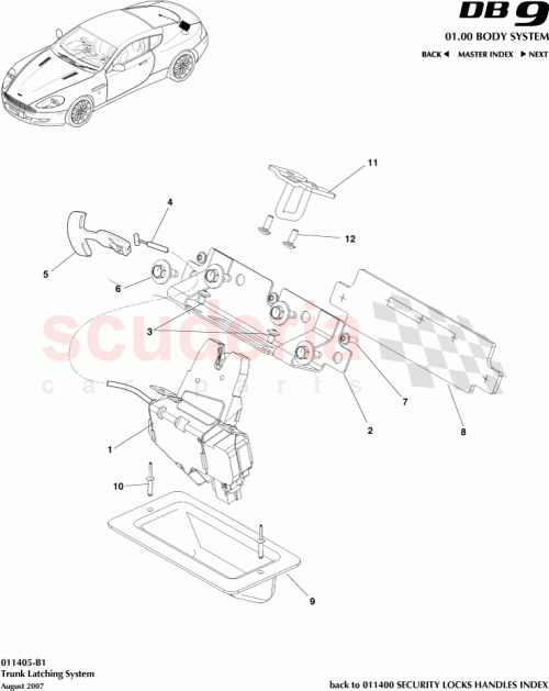 Part Diagram for Aston Martin 6G33-31253052-AA