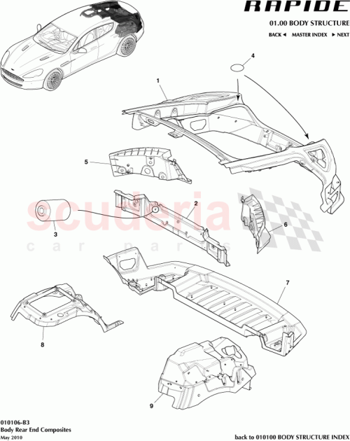 Part Diagram for Aston Martin AD43-F13B452-AF