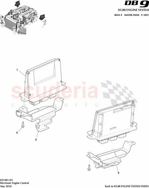 Part Diagram for Aston Martin 704701