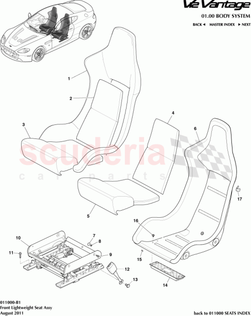 Part Diagram for Aston Martin AD23-60050-BAW