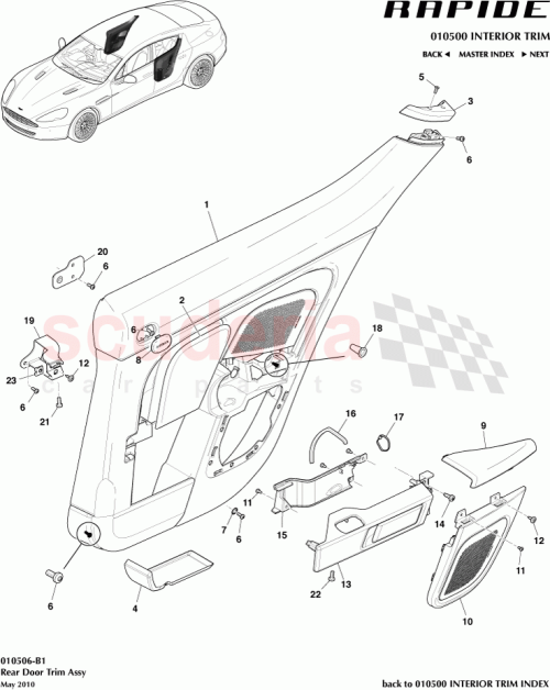 Part Diagram for Aston Martin AD43101382AA