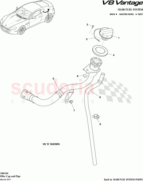 Part Diagram for Aston Martin 6G33-9032-AC