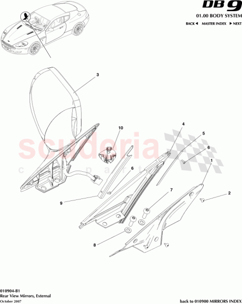 Part Diagram for Aston Martin 4G43-F21512-BD